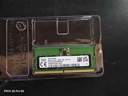 Memória Notebook 8GB SK hynix DDR5 4800MHz SODIMM | Frete grátis