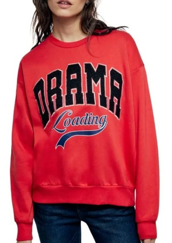 Sudadera Casual Love To Lounge Dram Roja Dama Original 