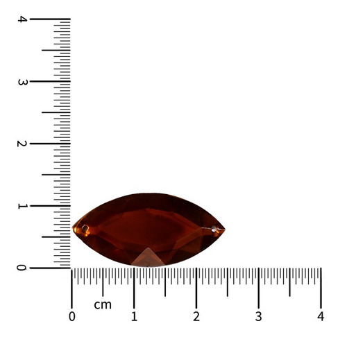 Gema Acrílica Facetada Para Coser Elíptica 12x25 X 100 Unid.