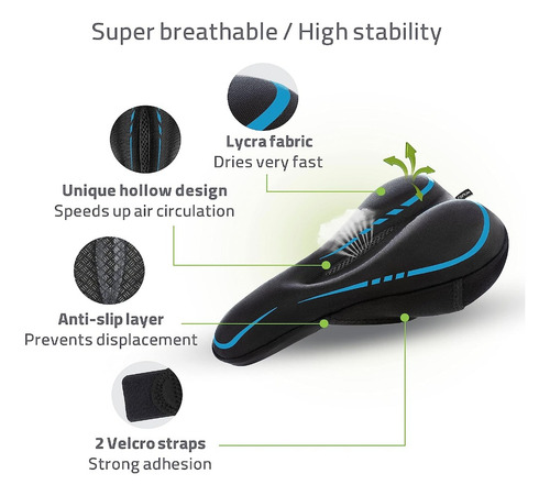 Asiento Bicicleta Cojin Funda Cobertor Silicona