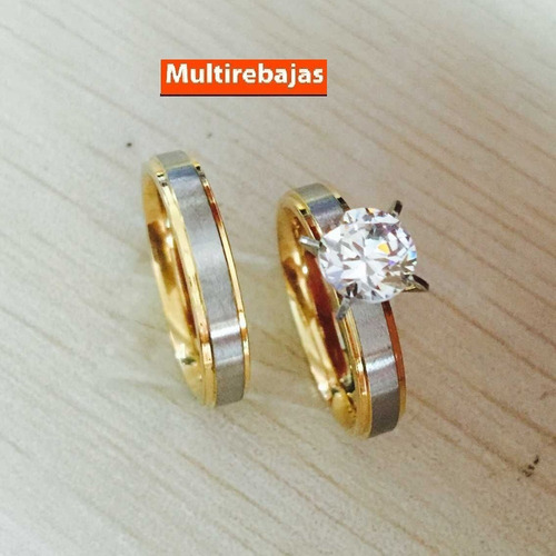 Imagen 2 de 5 de Anillo Compromiso Noviazgo Acero Quirurgico Italiano