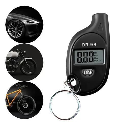 Manômetro Medidor Pressão Pneu Mini Digital Chaveir Esvaziar
