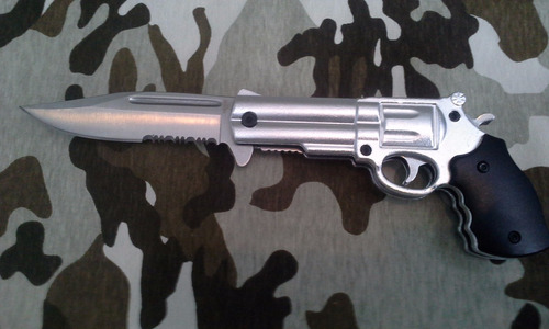 Canivete Revolver 38 Semi Automatico/com Bainha Preta