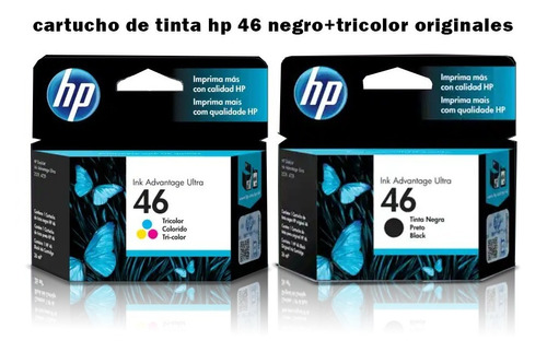 Cartucho De Tinta Hp 46 Negro + Tricolor