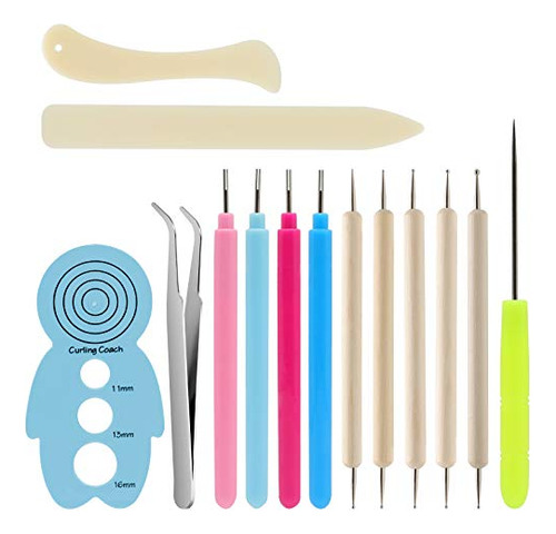 Kitanis 14pcs Paper Quilling Tool And Supplies, Include 5pcs