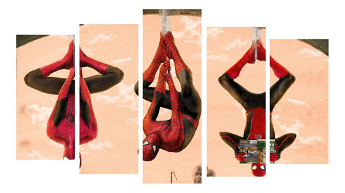 Cuadro Decorativo  Spiderman  5 Piezas