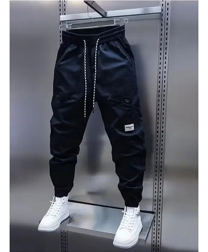 Pantalones Casuales Para Hombre Con Cintura Elástica Y Fibra