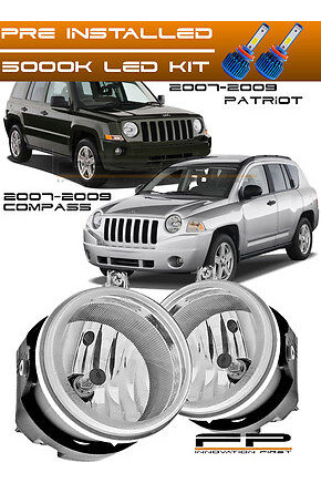 Led + 2007-2009 Jeep Compass / Patriot Clear Lens Replac Aag