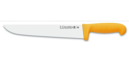 Cuchillo Carnicero Mango Amarillo 10'' Ref.1386 3 Claveles