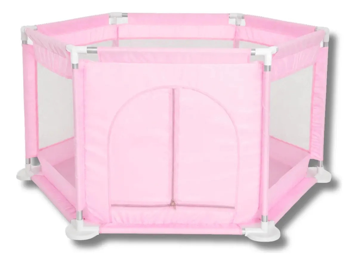 Cercadinho Bebê Chiqueirinho Infantil Cercado Portátil Rosa Rosa