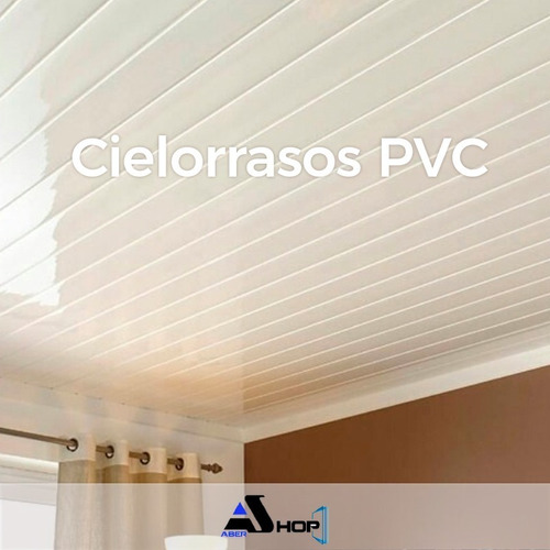 Imagen 1 de 7 de Cielorraso De Pvc Blanco De 20cm X 3mts De Largo Tiras
