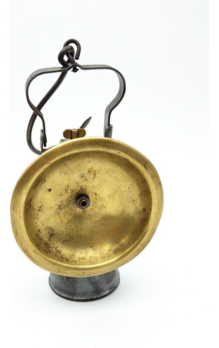 Lampara Linterna Minera De Bronce A Carburo Antigua (m2) (Usado)