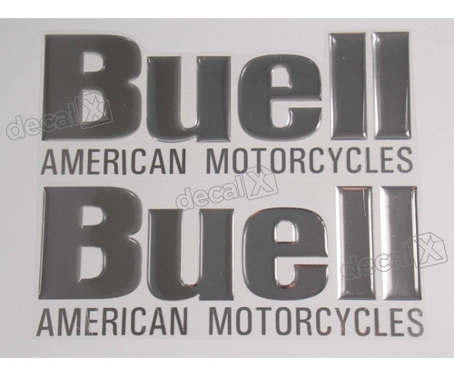 Emblema Adesivo Resinado Buell American Motocycle Cromado