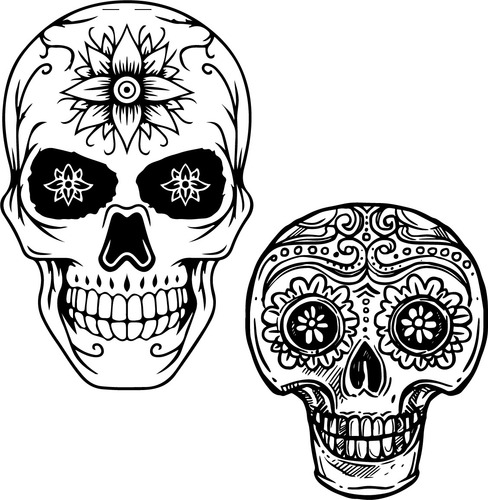 Colección De 20 Vectores De Calaveras Mexicanas