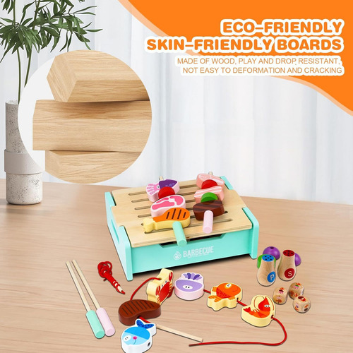 Juego De Juguetes De Madera Para Barbacoa, Regalo Para Niños