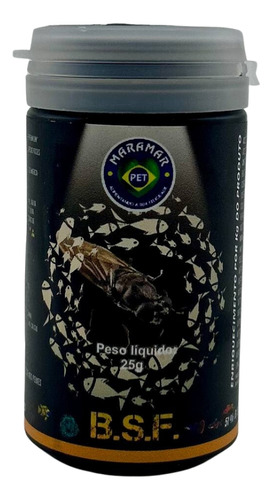 Ração Para Peixes Bsf Flocos 25g Maramar