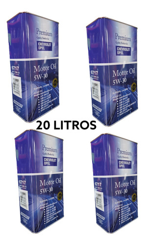 Aceite 5w30 Premium Chevrolet Opel Sintetico 20 Litros 