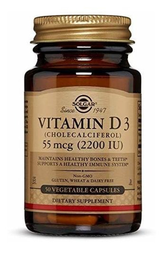 Solgar Vitamina D3 (cholecalciferol) 55 Mcg (2200 Ui) Cápsu