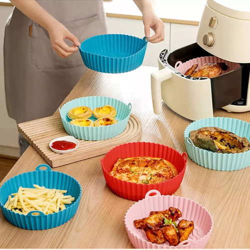 Bandeja Molde Silicona Freidora De Aire Airfrayer Redonda Según Stock