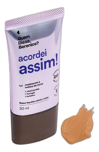 Base de maquiagem em líquida Quem Disse, Berenice? Acordei Assim Base Líquida Acordei Assim Cor 10n 30ml tom cor 10 - 30mL