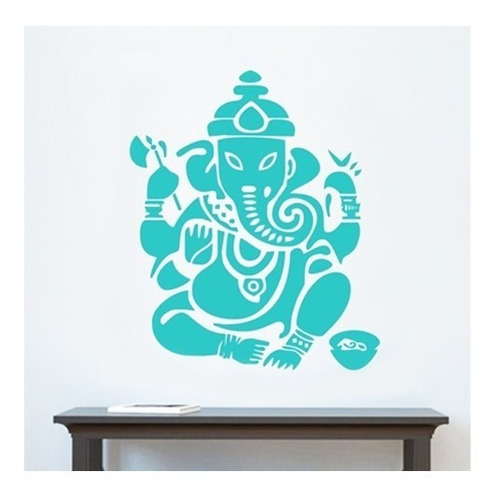 Vinilo Decorativo Yoga Ganesha Buda Hamse Mano Om Flor Loto