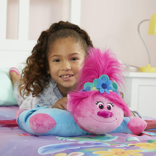 Muñeco De Peluche Rosa Trolls World Tour Poppy, 30 Cm