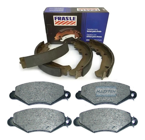 Kit Pastillas De Freno Y Cintas Traseras P/ Renault Kangoo