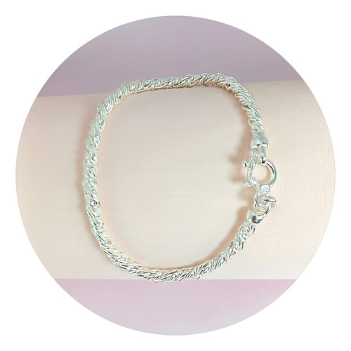 Pulsera Cordón Tejido En Plata 950 Ley