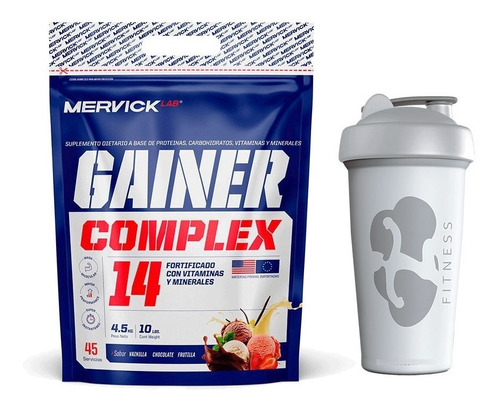 Gainer Complex Mervick Lab Ganador De Peso X 4,5 Kg + Vaso