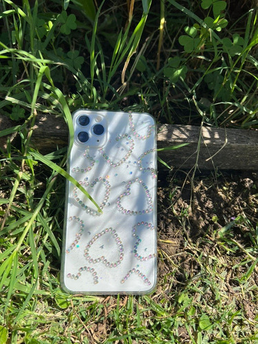 Imagen 8 de 10 de Funda Para iPhone 7 8 Plus Xs Xr Max Glitter Corazon Strass