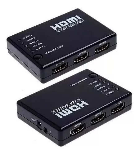 Switch Hdmi Adaptador Hub 5x1 Splitter 4k Com Controle