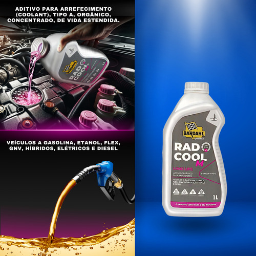 2x Arrefecimento Concentrado Bardahl Rad Cool M Long Life 1l