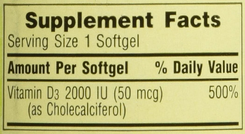 Imagen 3 de 4 de Vitamina D3 | Mega Pack | 2000 Ui | 50 Mg | 400 Softgels