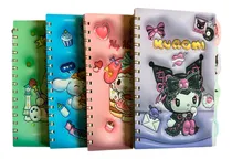 Comprar 4 Libretas Kuromi My Melody Cinnamoroll Pochacco Separadores