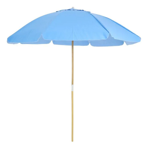 Ombrelone 2mt Sol Chuva Cabo Madeira Jau Pesca Cor Azul-claro Lisa