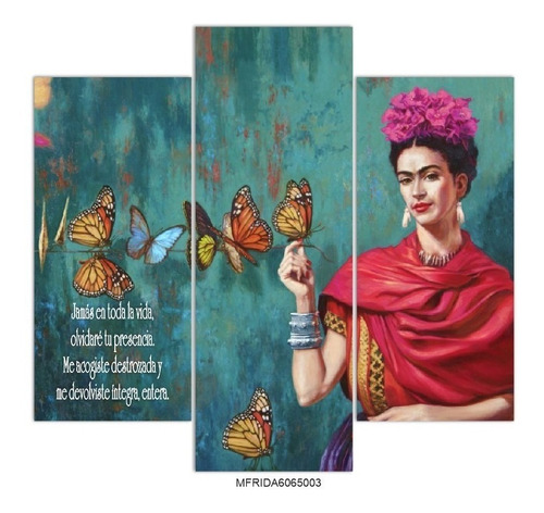 Día De La Mujer Mural Frida Kalho  60 X 65 Envío Gratis D003