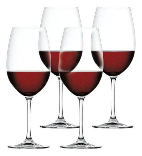 Juego de 4 copas de vino tinto Salute Crystal de 550 ml de Spiegelau