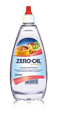 Adoçante Diético Zero Cal Com Sacarina Em Gotas 200ml