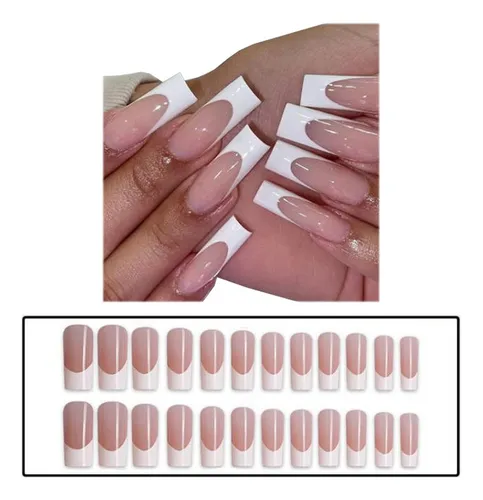 comprar Unhas Postiças Decorada Realista 24un Com Jelly Gel