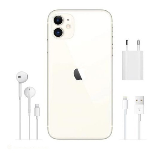 iPhone 11 Branco 6,1 , 4g, 64 Gb E Câmera 12 Mp - Mwlu2bz/a
