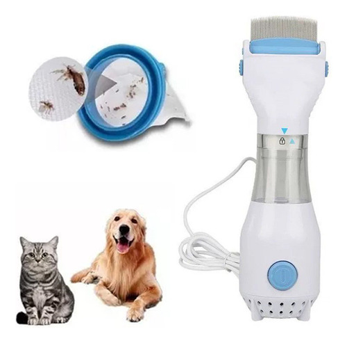 Peine Aspirador Eléctrico Para Piojos, Pulgas, Perro Y Gato