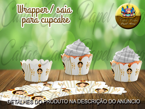 30 Wrappers Saia Para Mini Cupcake Nossa Senhora De Fátima