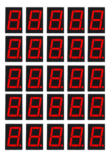 20 Pzas. Display 7 Segmentos 1 Dígito Rojo Dip10 0.56 Catodo