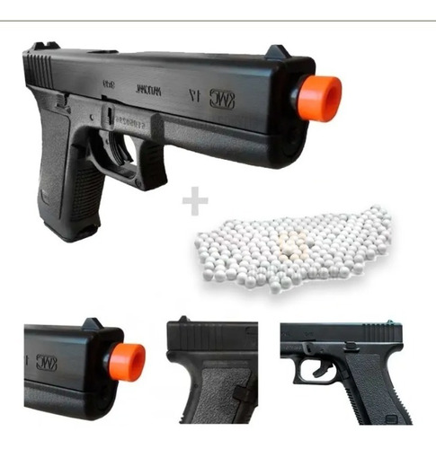 Pistola Glock Airsoft Spring G7 + Bbs 6mm 0.12g 2.000 Uni