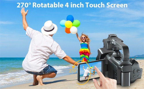 Cámara De Vídeo 4k De 64mp, Videocámara Para Youtube,