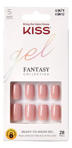 Kit Uñas Postizas De Gel Kiss Fantasy Collection Kgn12 28u Color Ribbons Gel Nails