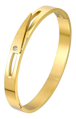 Brazalete Oro 14k Lam Calidad Premium Swarovski 6.3cm