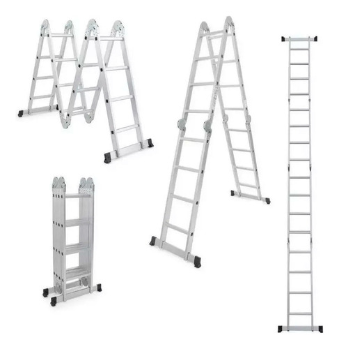 Escada Profissinal Aluminio 4x4 16 Degraus 4,7m