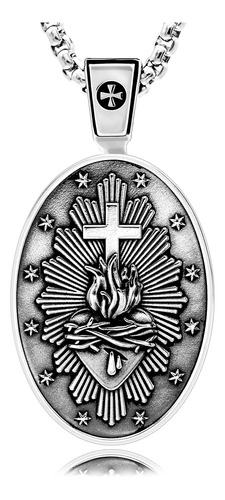Venicebee Cruz Jesucristo Sagrado Corazón Medalla Amor Divin