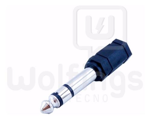 Ficha Conector Adaptador Jack 3.5mm (h) A Plug 6.5 Mm (m)